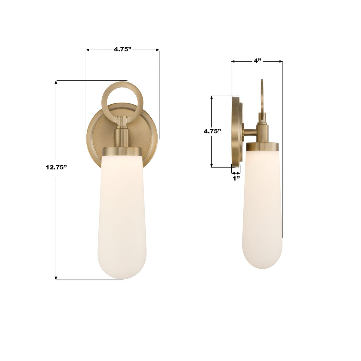 Crystorama - CVN-731-VG - LED Wall Sconce - Calvin - Vibrant Gold
