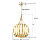 Crystorama - DRA-8003-LG - Cinq lumières Suspendu - Daria - Luxe Gold