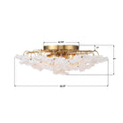 Crystorama - ESM-4000-AG-WH - Semi-remorque à six feux Plafonnier - Esme - Laiton vieilli