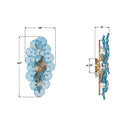 Crystorama - ESM-4001-AG-BL - Quatre lumières Murale - Esme - Laiton vieilli