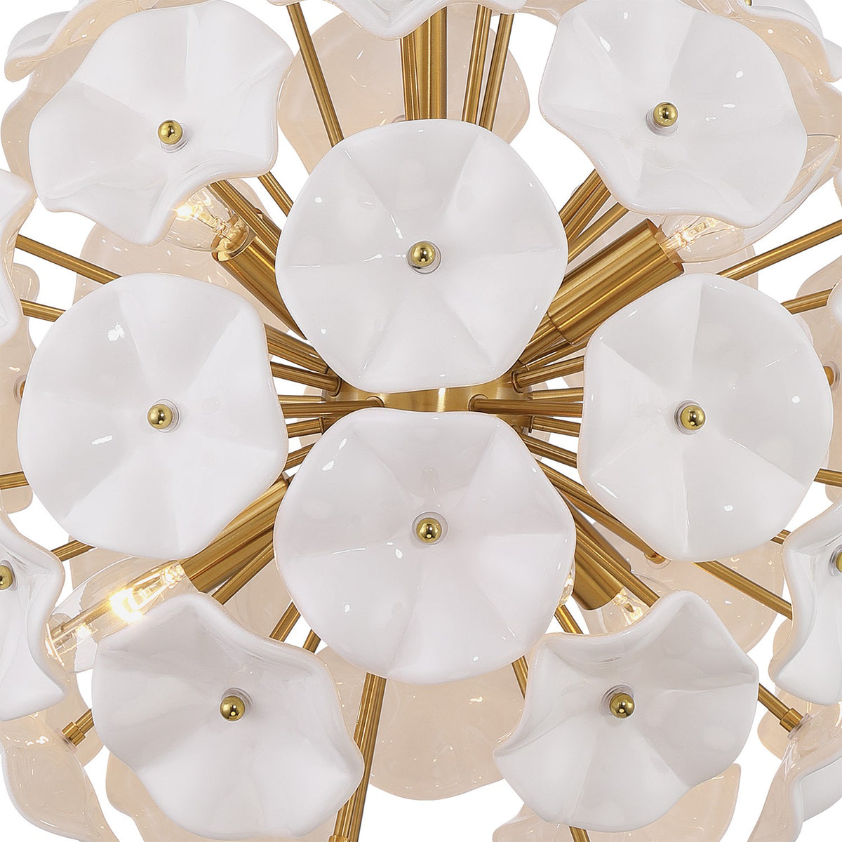 Crystorama - ESM-4005-AG-WH - Six Light Chandelier - Esme - Aged Brass