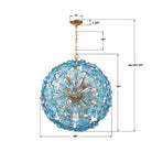 Crystorama - ESM-4009-AG-BL - 12 Light Chandelier - Esme - Aged Brass