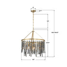 Crystorama - GEM-7004-MG-SS - Sept Lumières Suspendu - Gemma - Or moderne