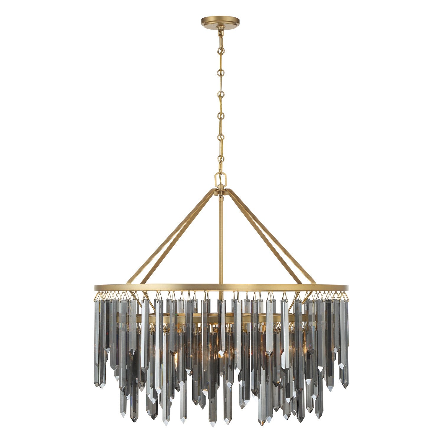 Crystorama - GEM-7005-MG-SS - Neuf Lumières Suspendu - Gemma - Or moderne