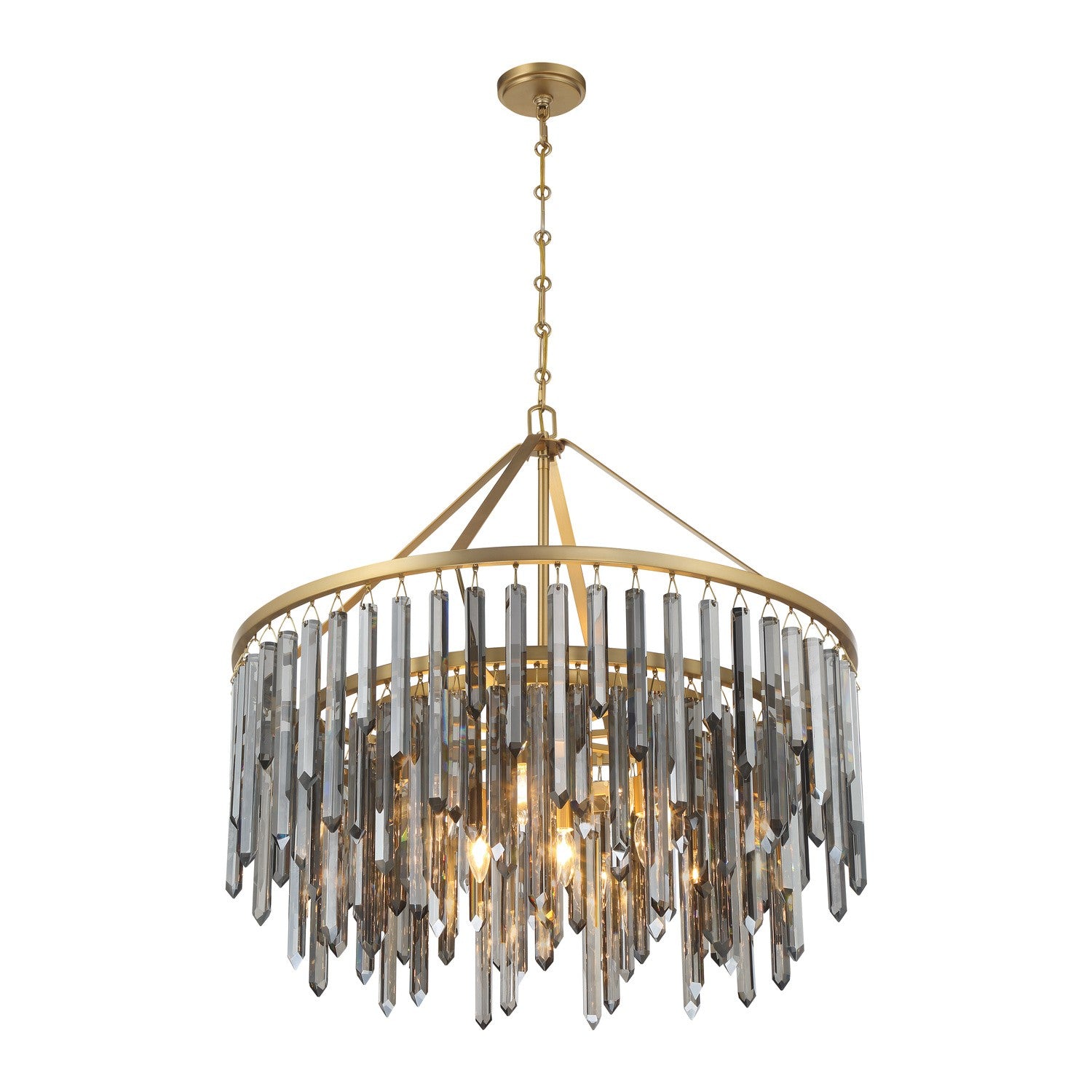 Crystorama - GEM-7005-MG-SS - Neuf Lumières Suspendu - Gemma - Or moderne