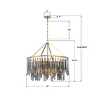 Crystorama - GEM-7005-MG-SS - Neuf Lumières Suspendu - Gemma - Or moderne