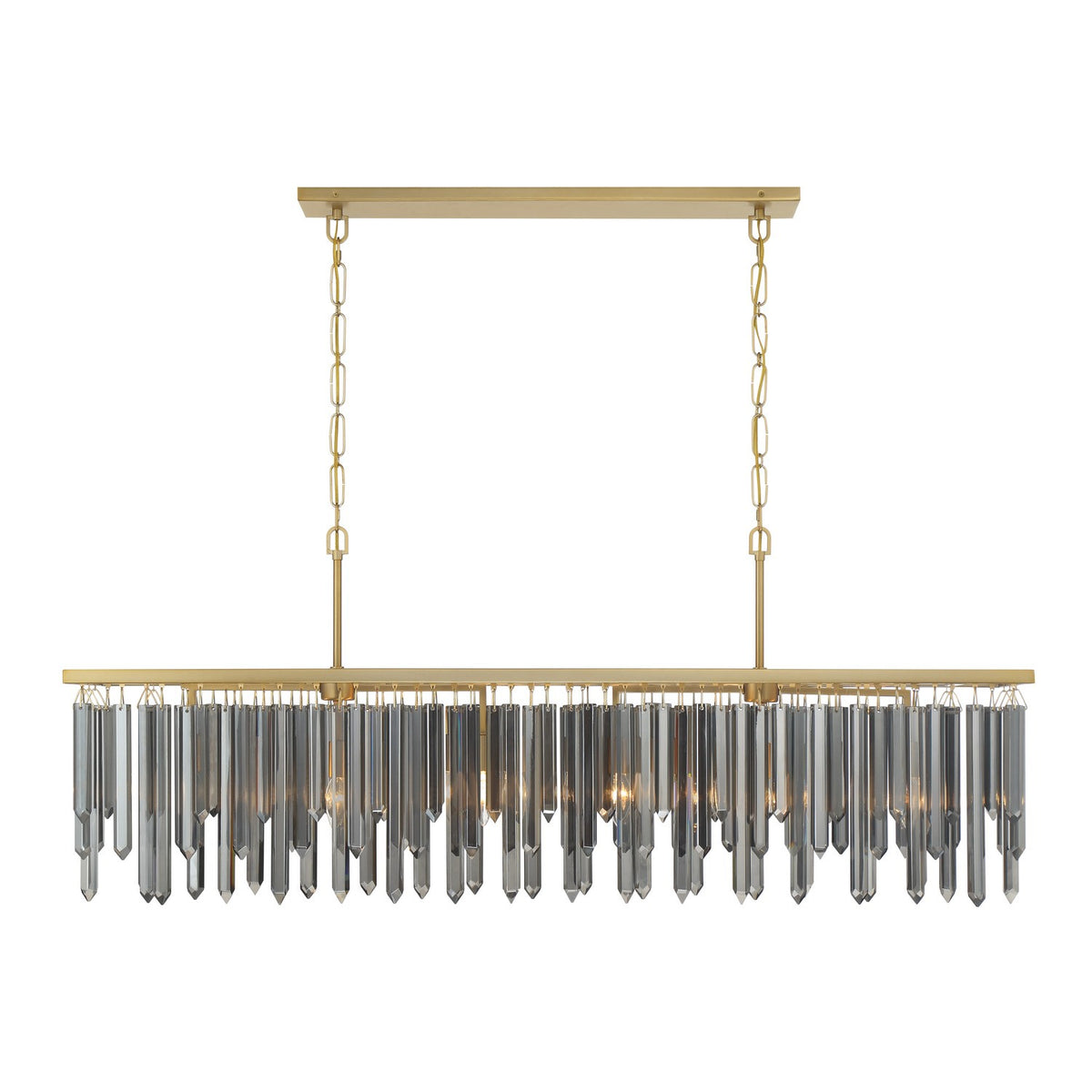 Crystorama - GEM-7007-MG-SS - Six Light Linear Chandelier - Gemma - Modern Gold