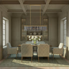 Crystorama - GEM-7007-MG-SS - Six Light Linear Chandelier - Gemma - Modern Gold