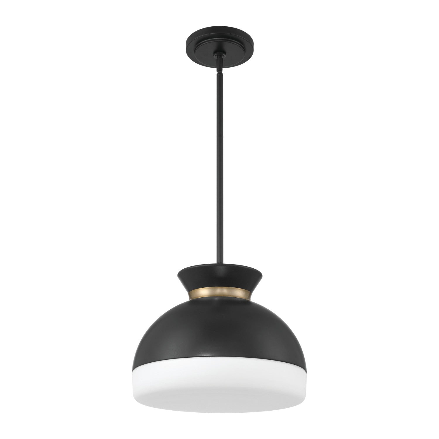 Crystorama - GID-4015-MK-VG - Deux lumières Suspension - Gidget - Noir mat + Or éclatant