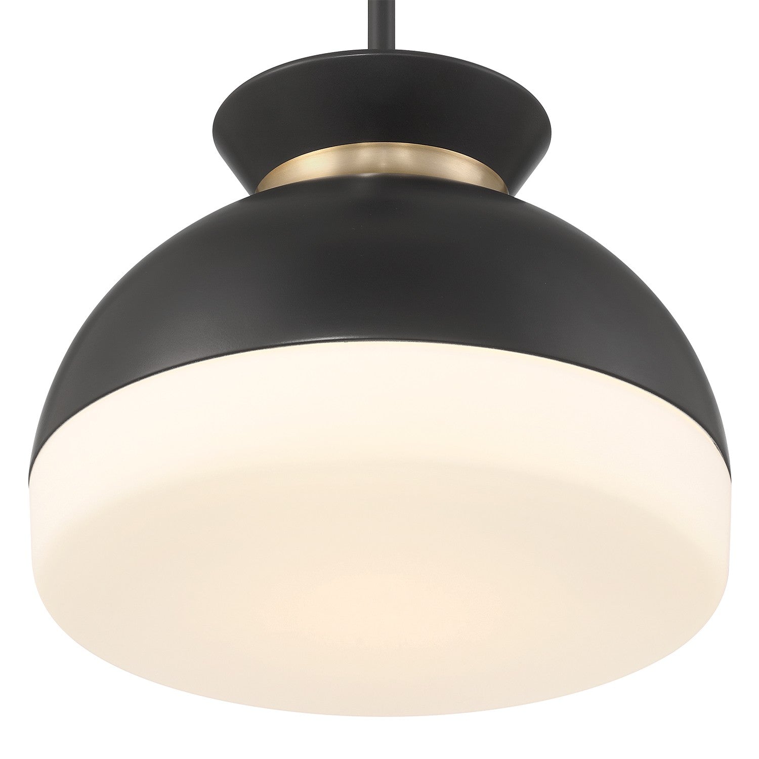 Crystorama - GID-4015-MK-VG - Deux lumières Suspension - Gidget - Noir mat + Or éclatant