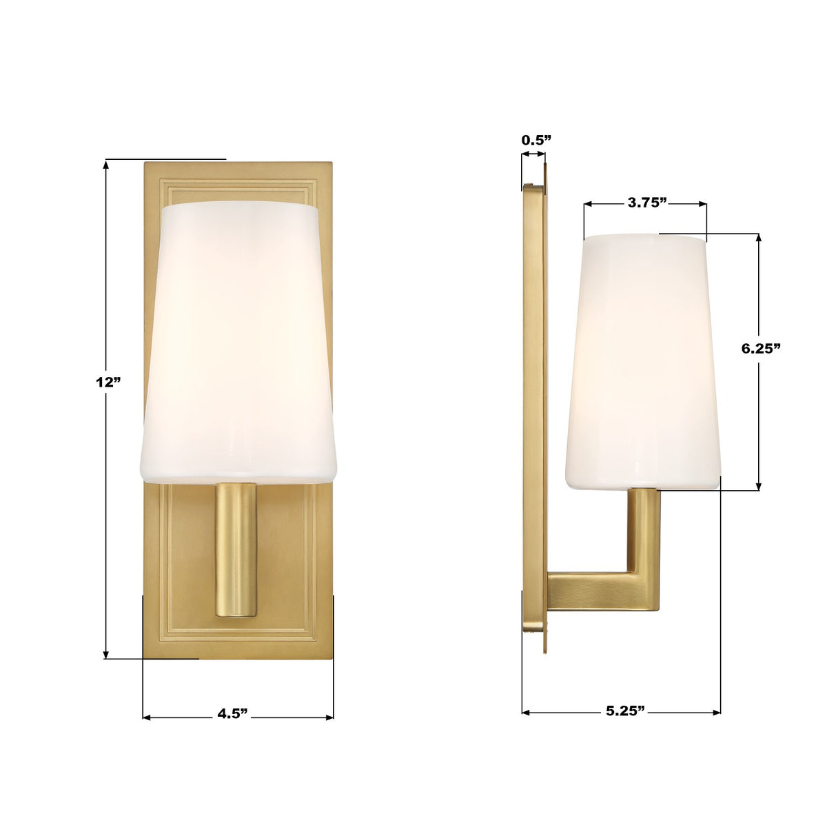 Crystorama - HGN-3901-AG - Une lumière Murale - Hogan - Laiton vieilli