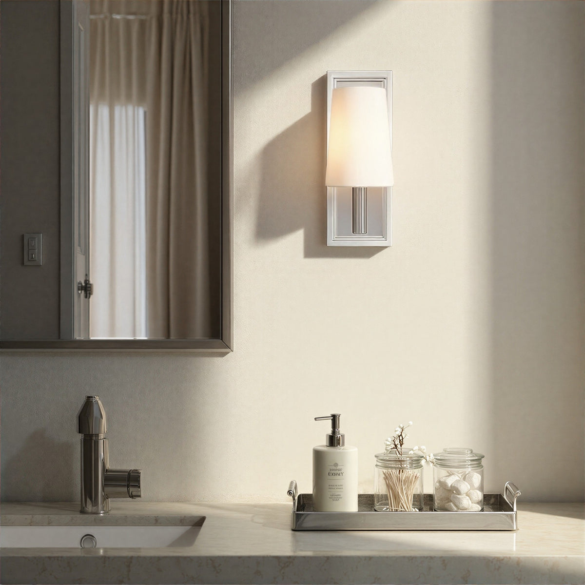 Crystorama - HGN-3901-CH - Une lumière Murale - Hogan - Chrome poli