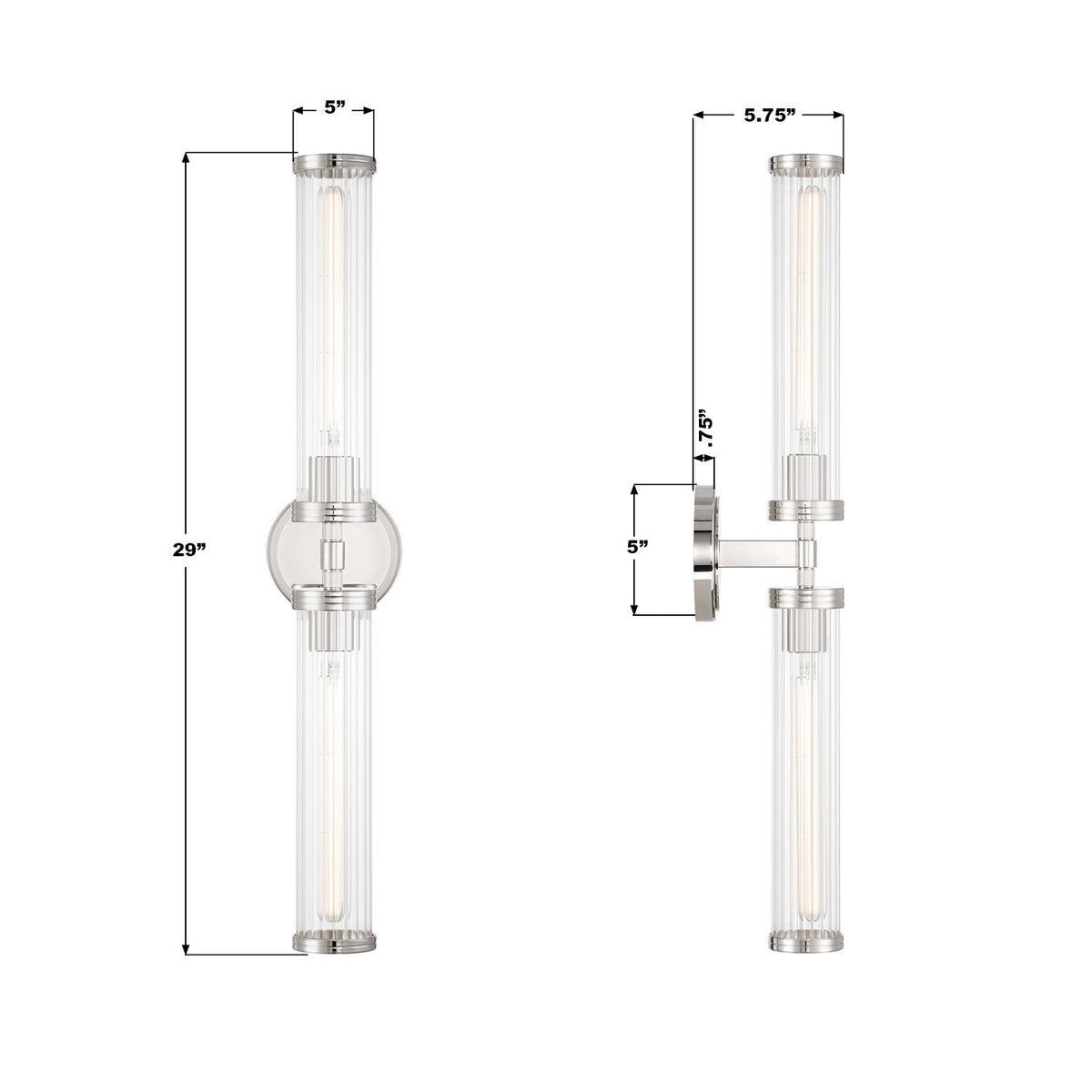 Crystorama - JAR-2302-PN - LED Murale - Jarvis - Nickel poli
