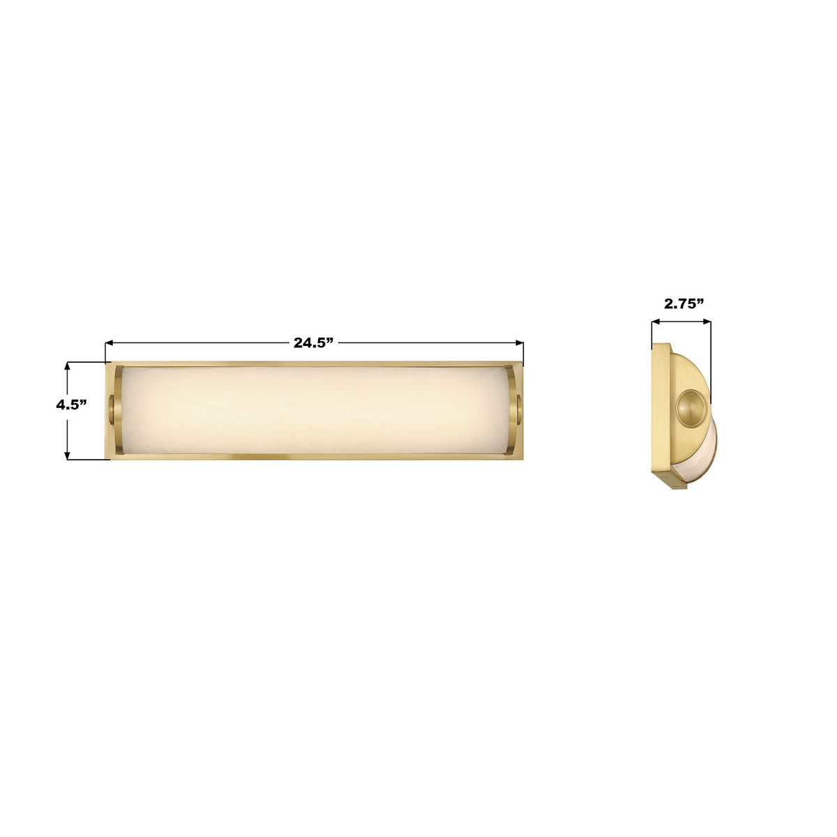 Crystorama - JAR-2311-AG - LED Murale - Jarvis - Laiton vieilli
