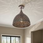 Crystorama - JAS-A5010-FB_PLAFOND - Plafonnier semi-lumineux à une lumière Plafonnier - Jasmin - Bronze forgé