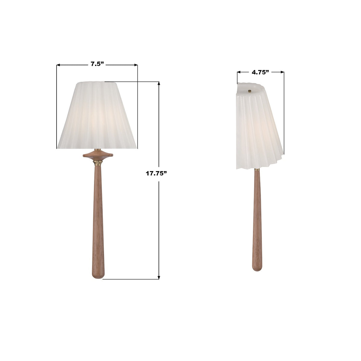 Crystorama - JLS-2901-AG-WD - LED Murale - Jules - Laiton vieilli + Bois