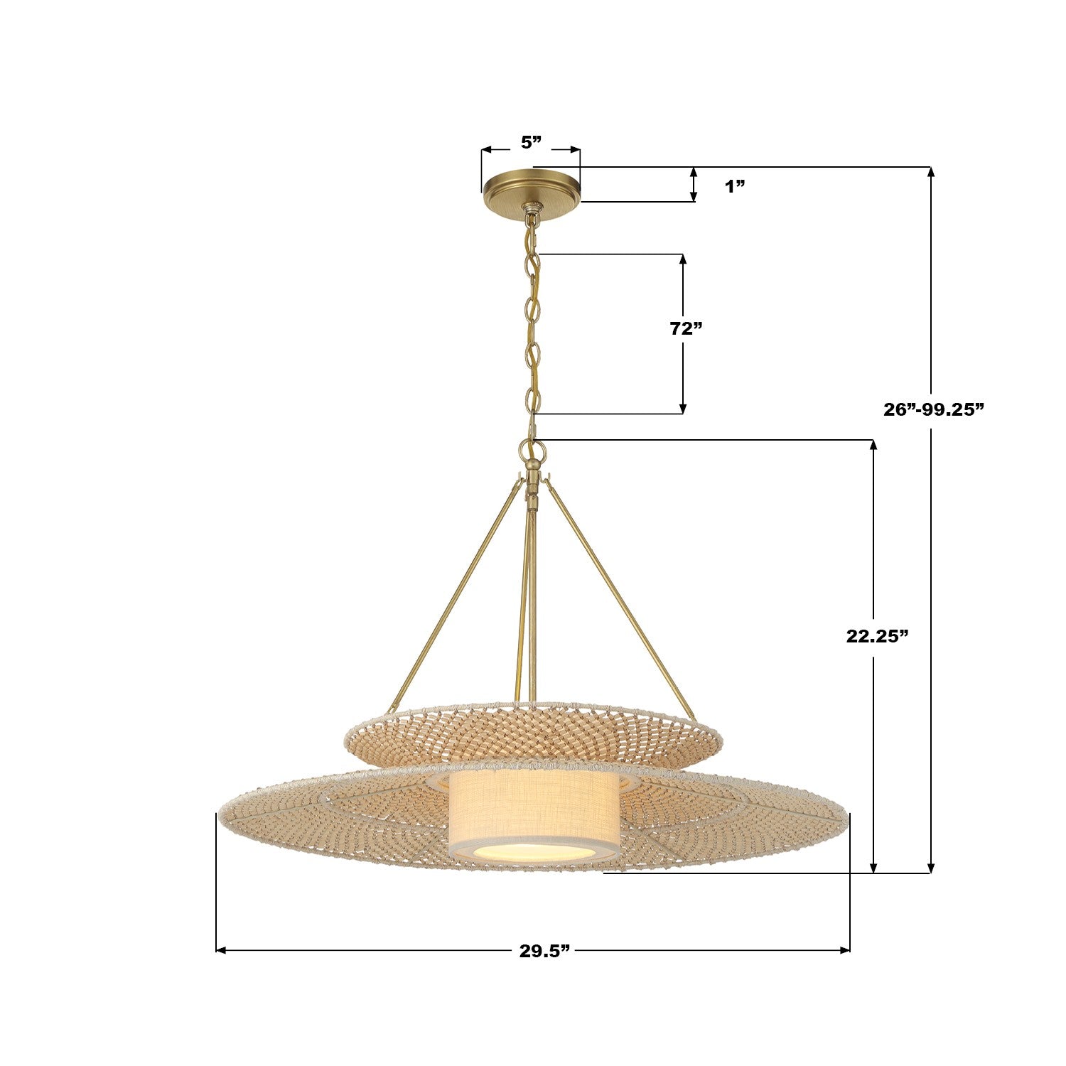 Crystorama - JNP-10543-SG - One Light Chandelier - JANIPHER - Soft Gold