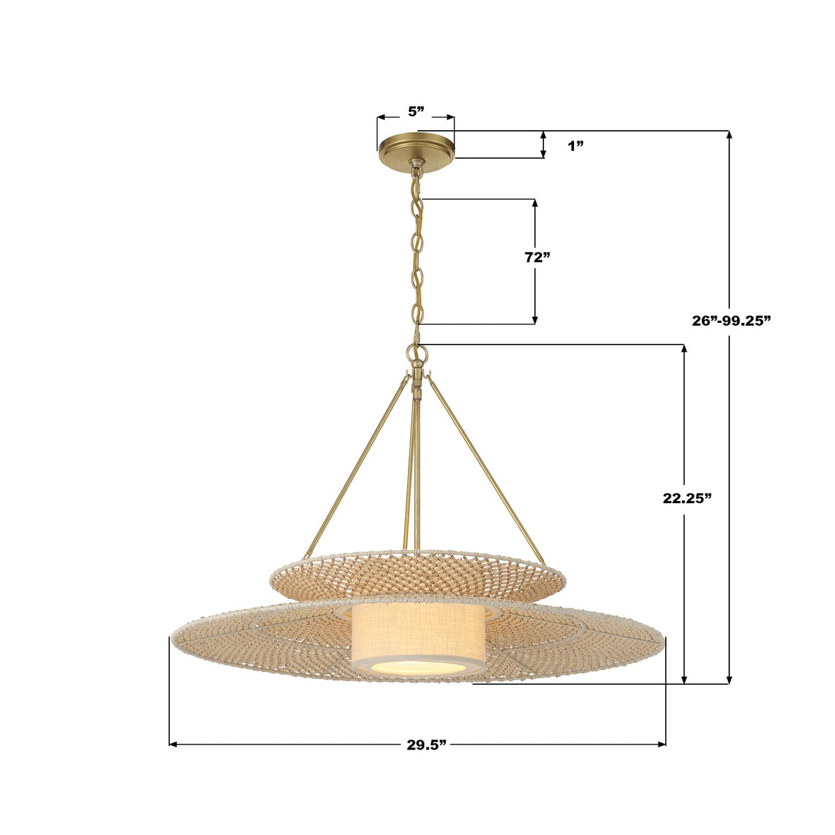 Crystorama - JNP-10543-SG - One Light Chandelier - JANIPHER - Soft Gold