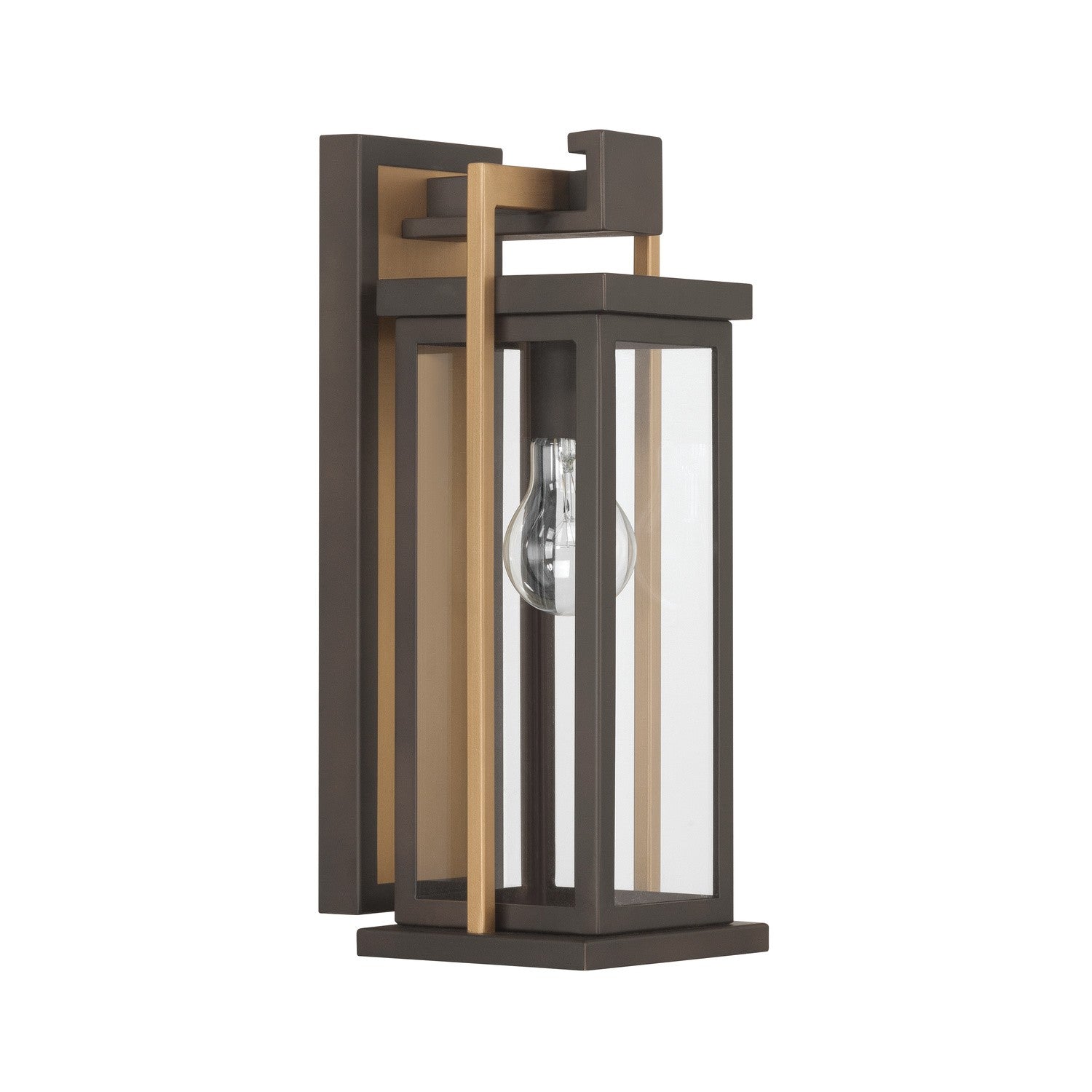 Crystorama - LDL-901-TZ-TG - Lampe extérieure One Light Murale - Lendel - Bronze crépuscule + Or texturé