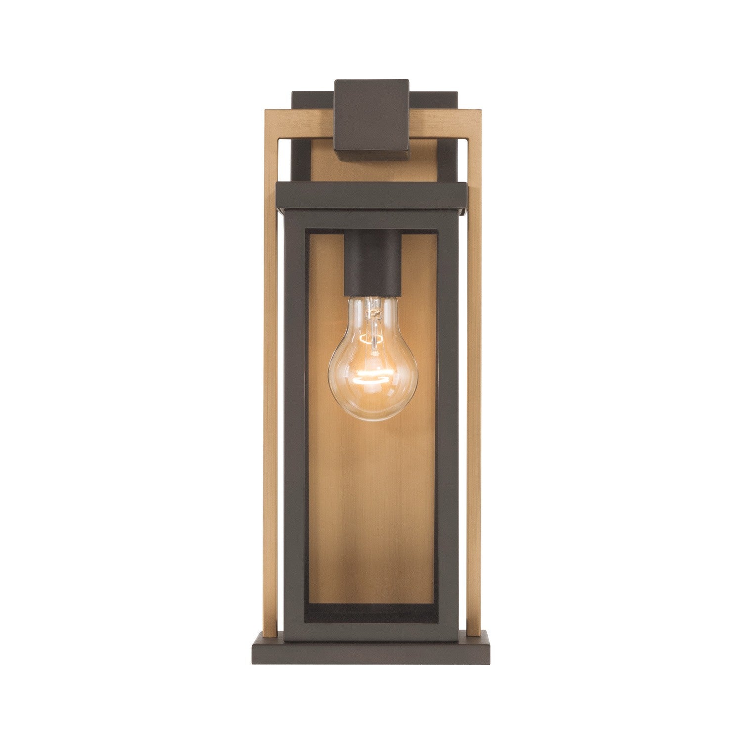 Crystorama - LDL-901-TZ-TG - Lampe extérieure One Light Murale - Lendel - Bronze crépuscule + Or texturé