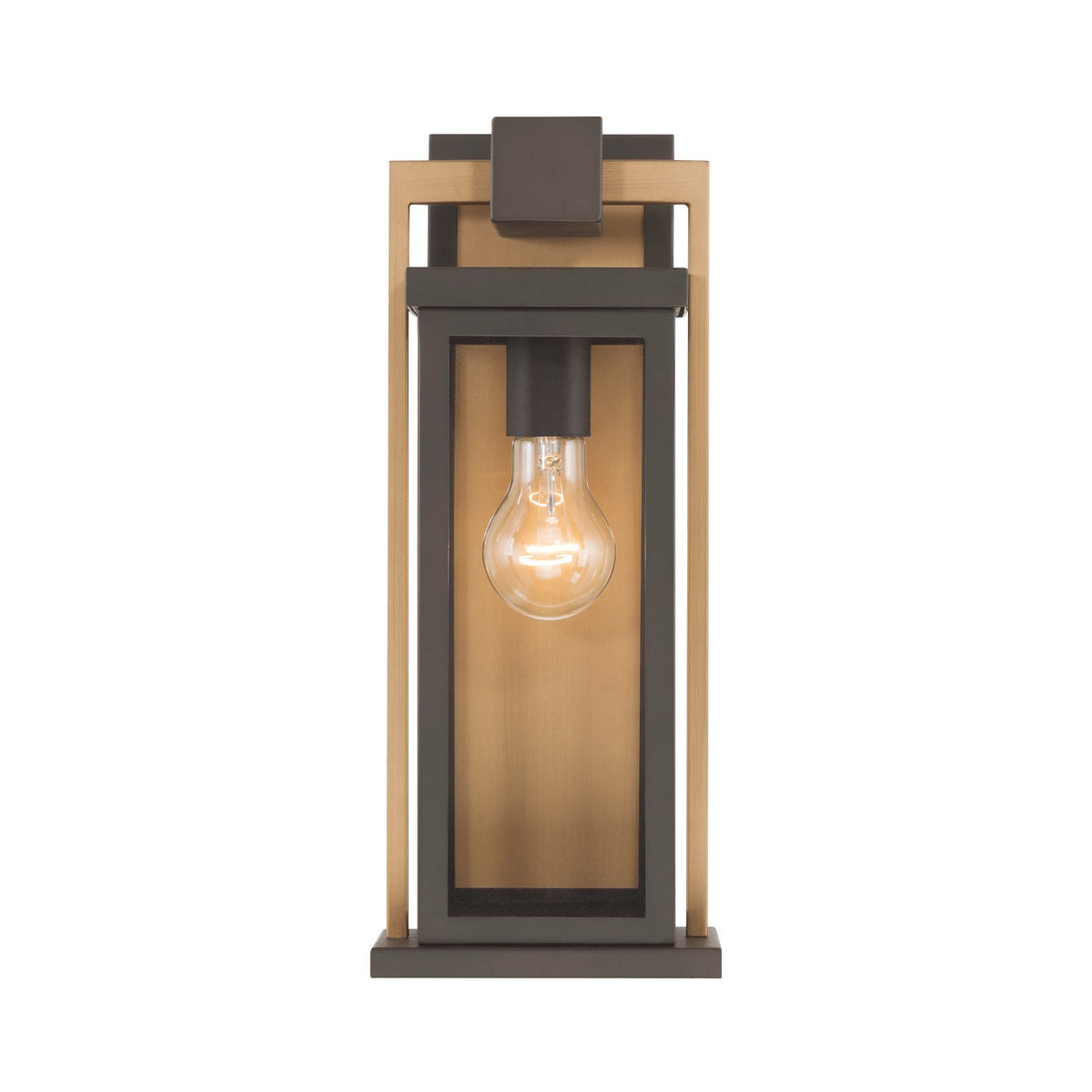 Crystorama - LDL-901-TZ-TG - Lampe extérieure One Light Murale - Lendel - Bronze crépuscule + Or texturé