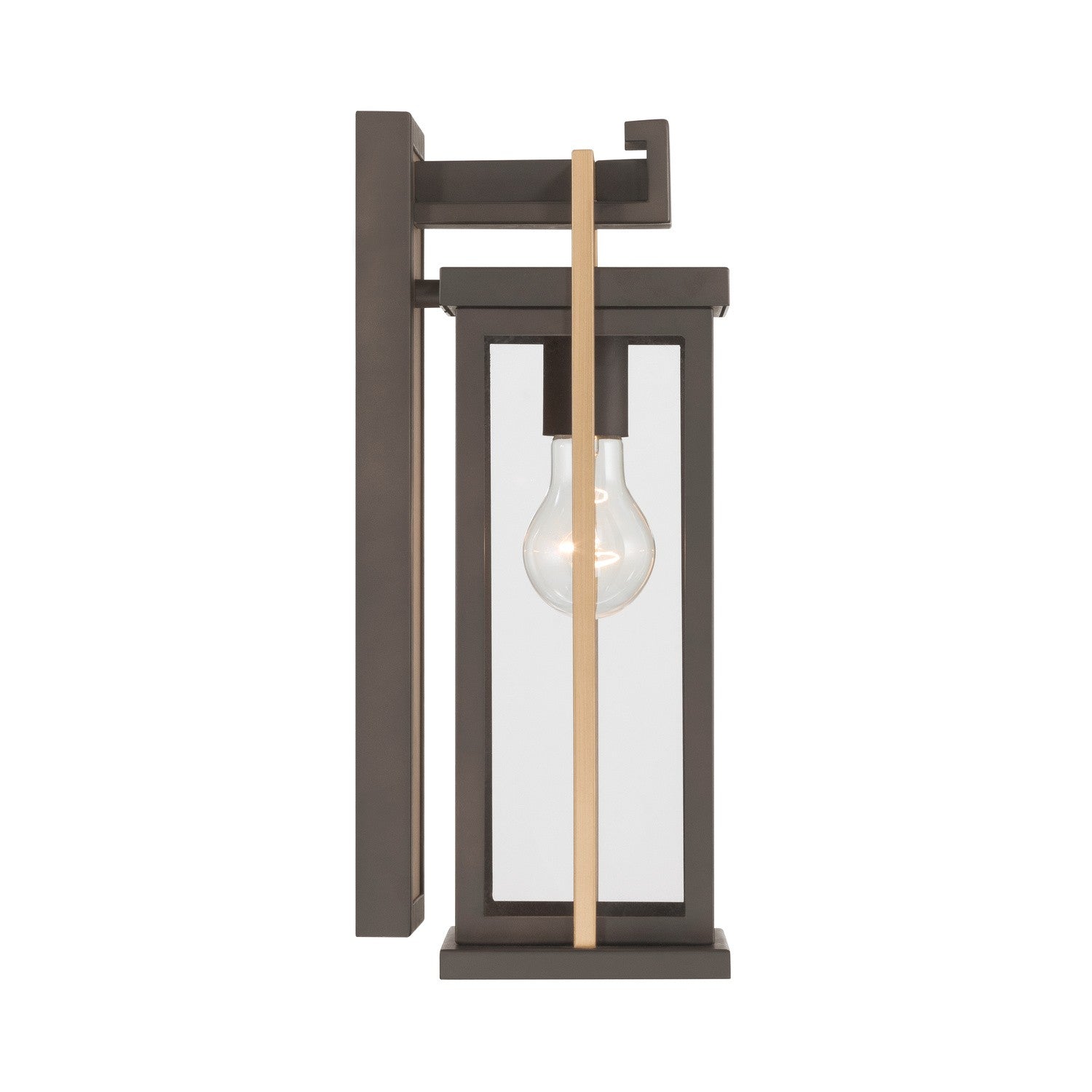 Crystorama - LDL-901-TZ-TG - Lampe extérieure One Light Murale - Lendel - Bronze crépuscule + Or texturé