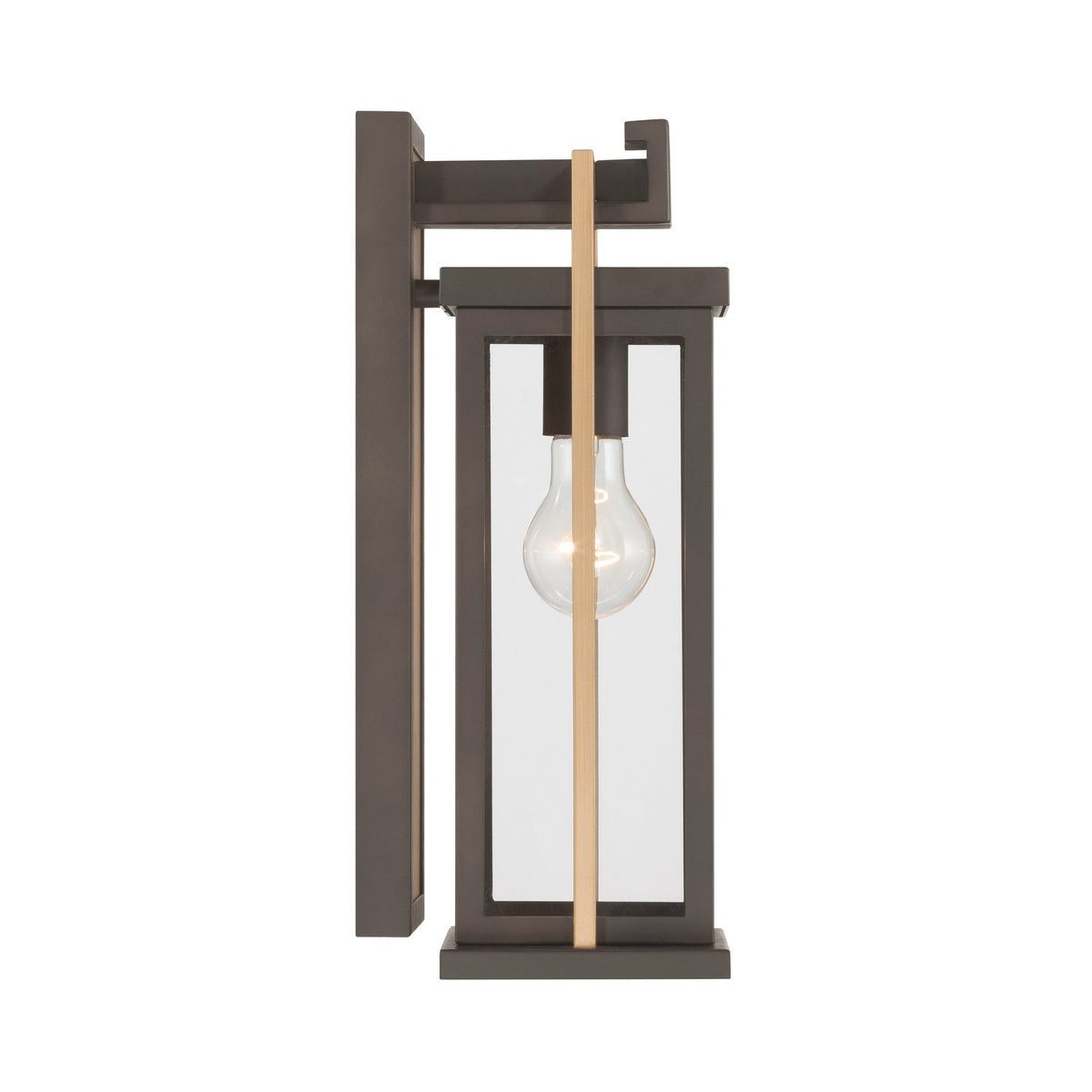 Crystorama - LDL-901-TZ-TG - Lampe extérieure One Light Murale - Lendel - Bronze crépuscule + Or texturé