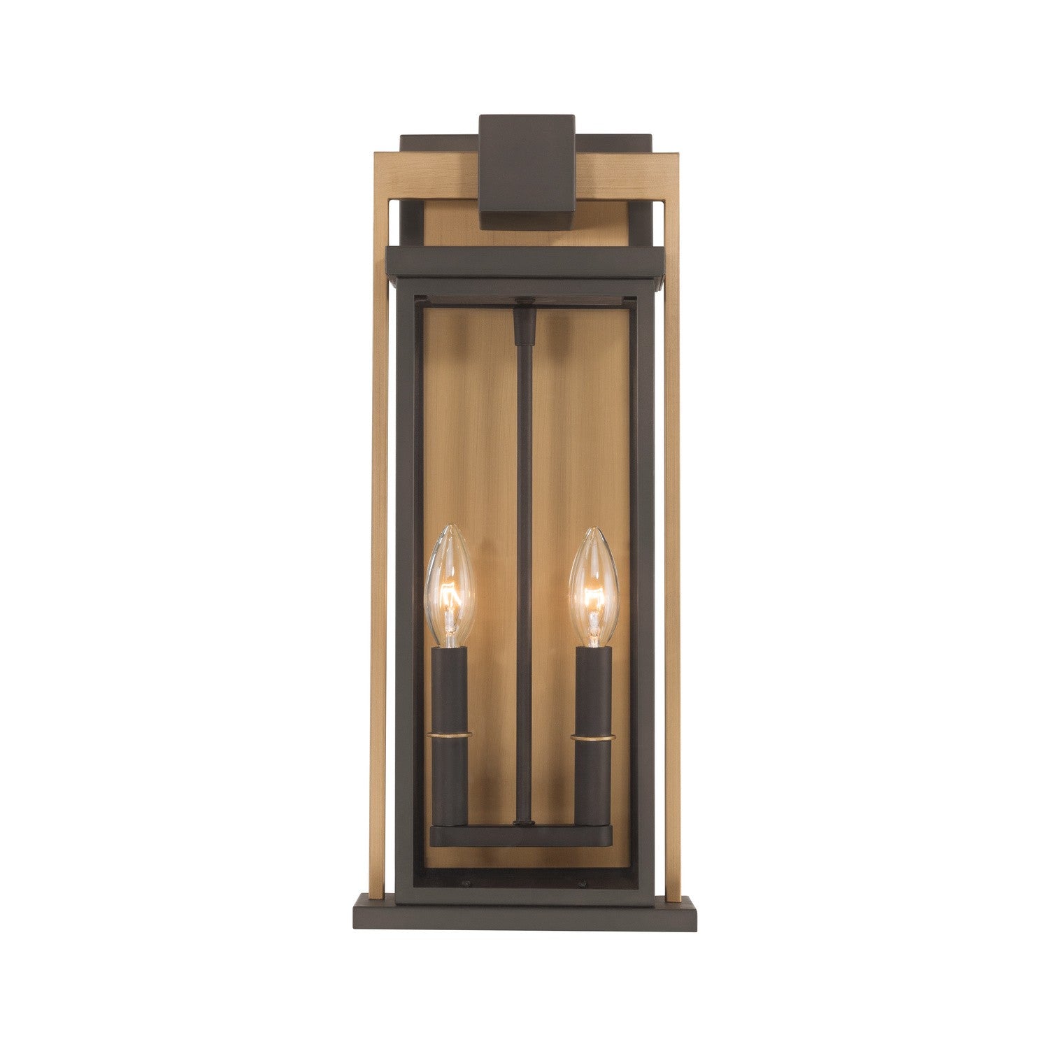 Crystorama - LDL-902-TZ-TG - Deux lampes extérieures Murale - Lendel - Bronze crépuscule + Or texturé