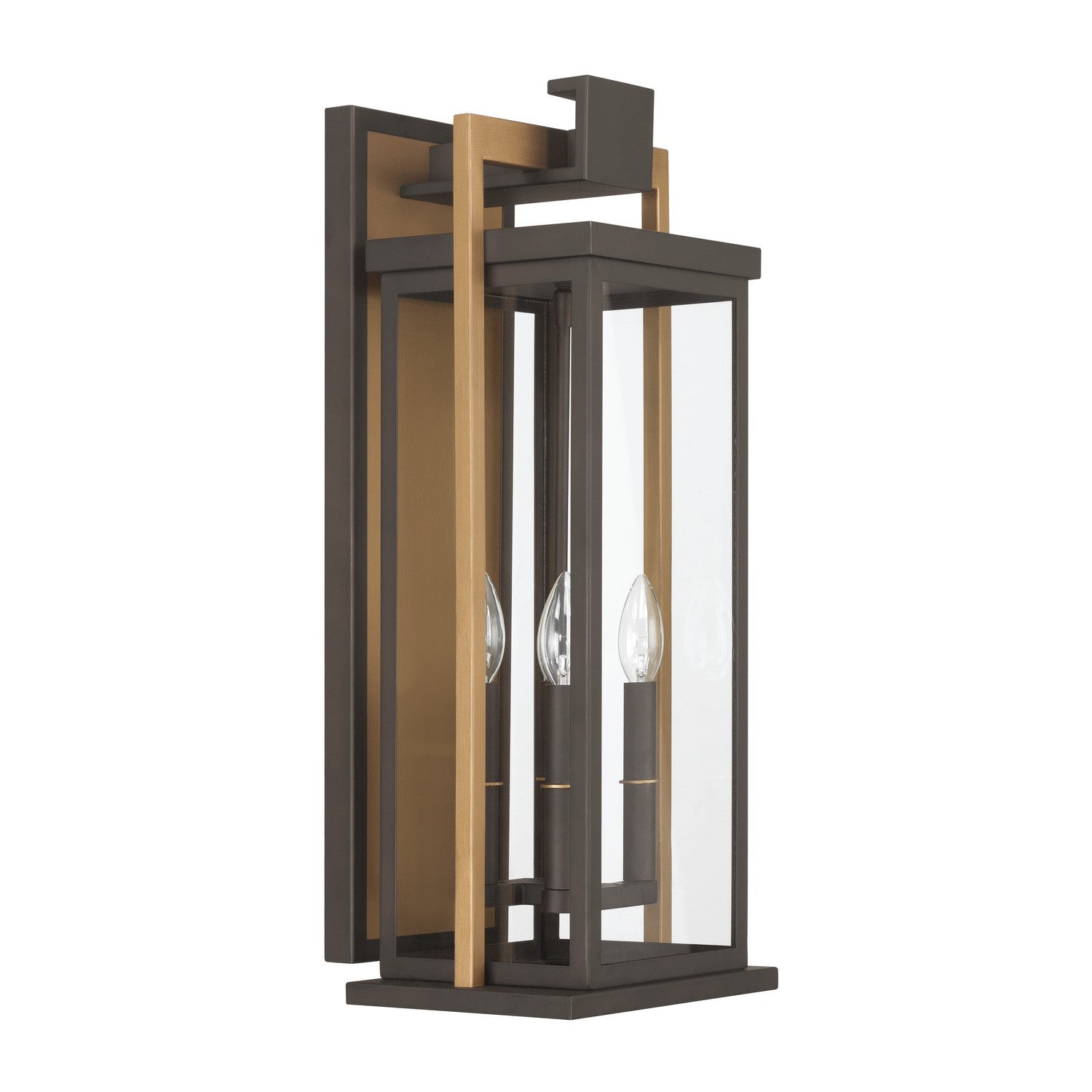 Crystorama - LDL-904-TZ-TG - Quatre lampes extérieures Murale - Lendel - Bronze crépuscule + Or texturé