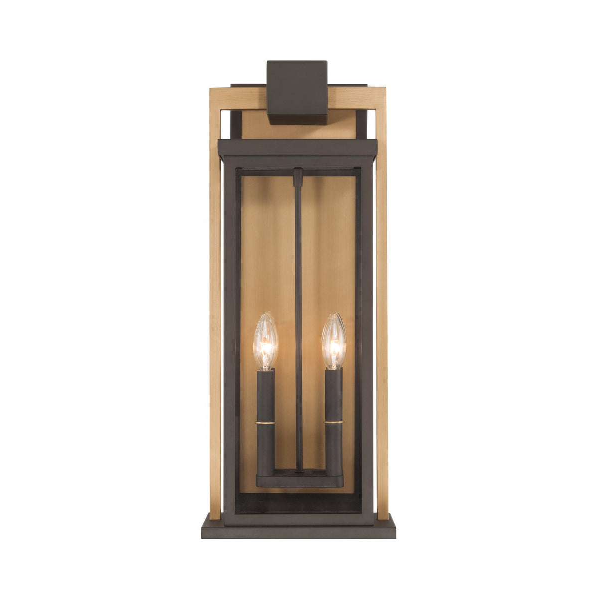 Crystorama - LDL-904-TZ-TG - Quatre lampes extérieures Murale - Lendel - Bronze crépuscule + Or texturé
