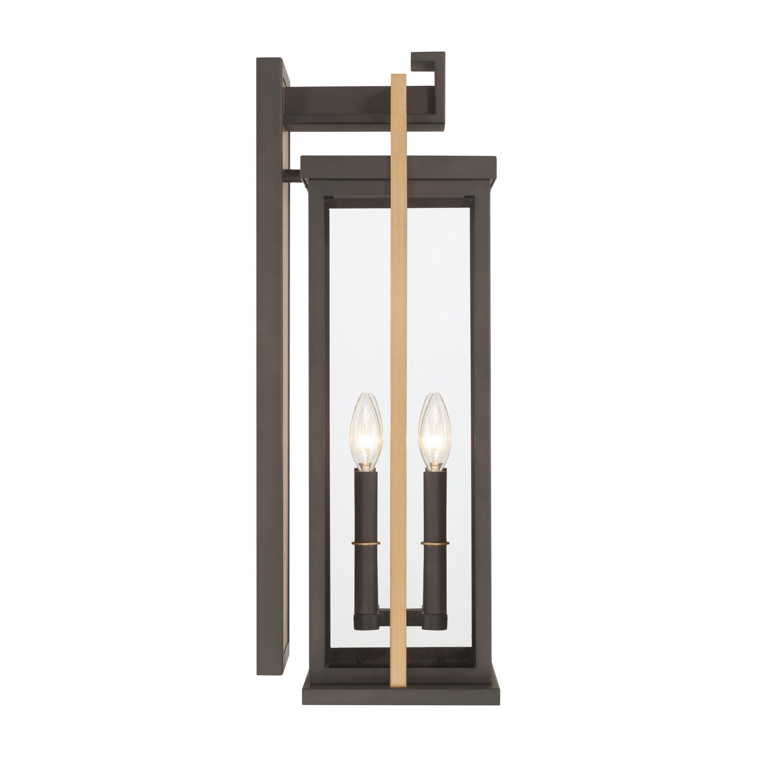 Crystorama - LDL-904-TZ-TG - Quatre lampes extérieures Murale - Lendel - Bronze crépuscule + Or texturé