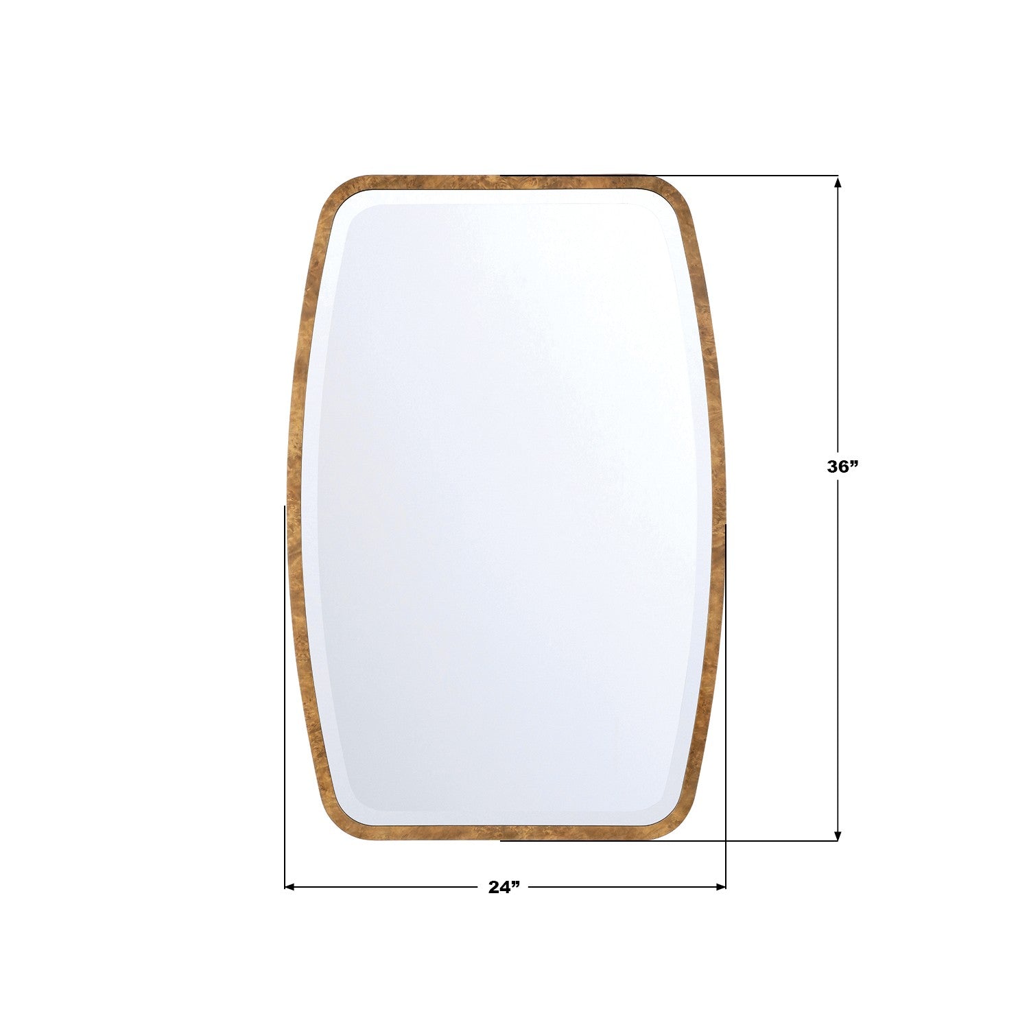 Crystorama - LIN-M400-WD - Miroir - Lindee - Placage bois