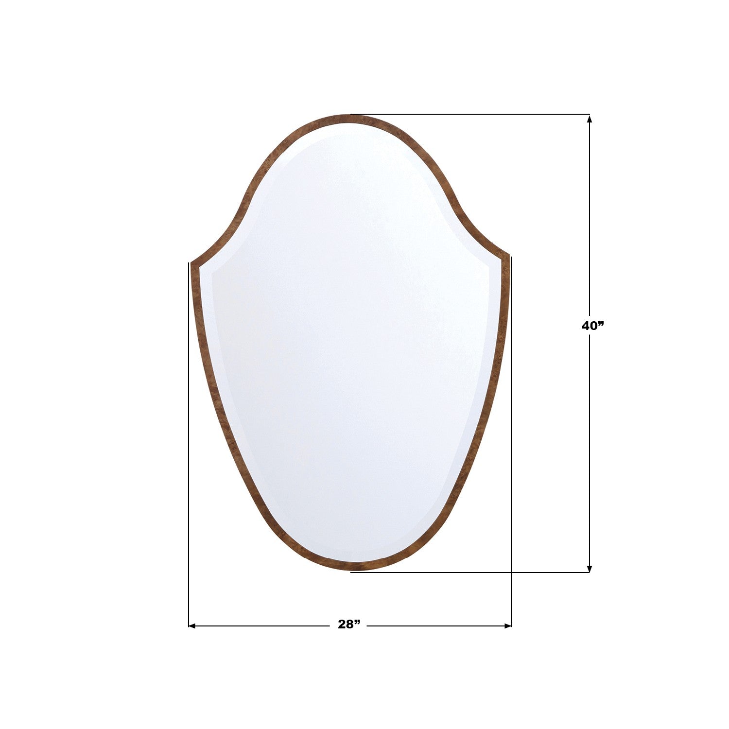 Crystorama - LIN-M428-WD - Miroir - Lindee - Placage bois