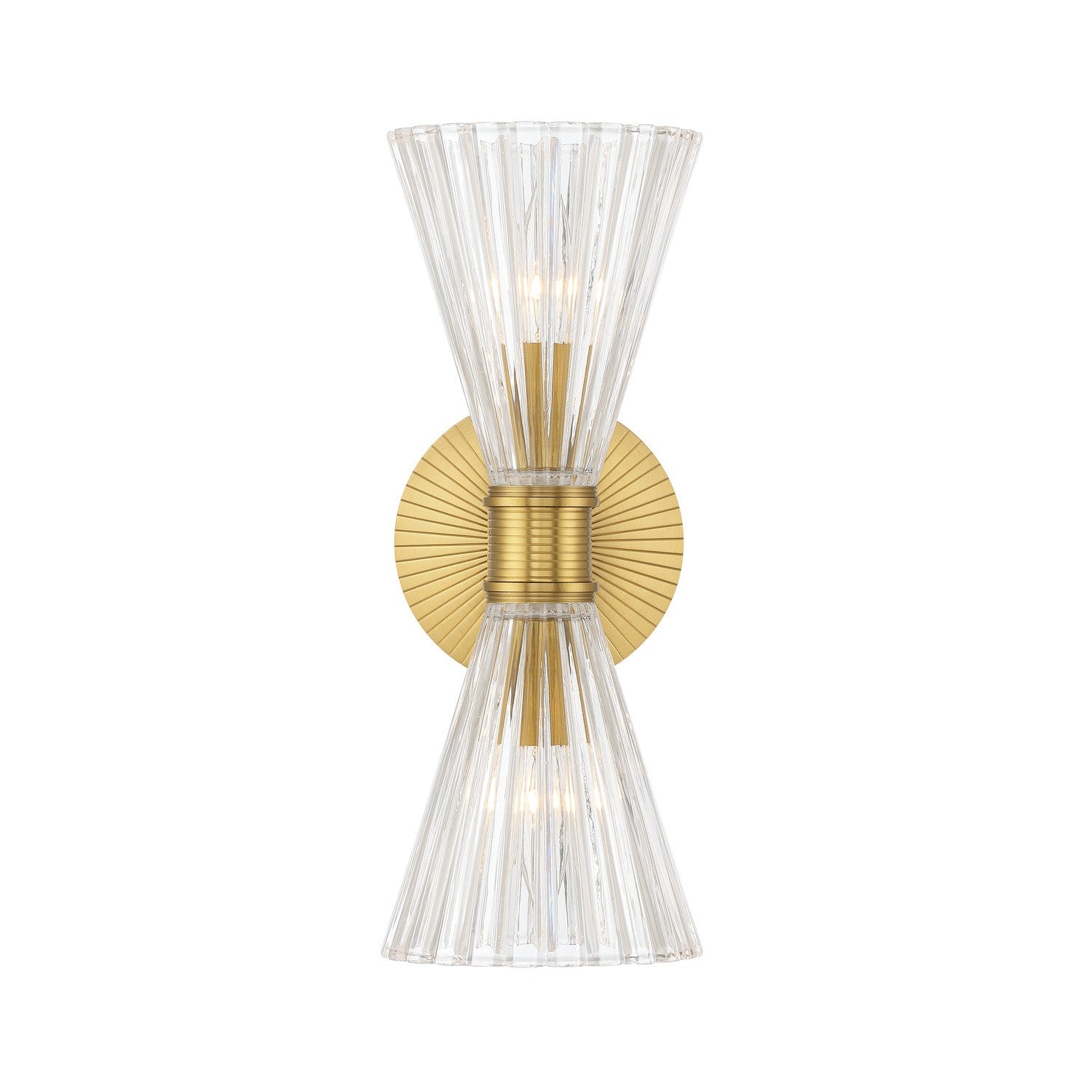 Crystorama - LOT-702-LG - Two Light Wall Sconce - Lotus - Luxe Gold
