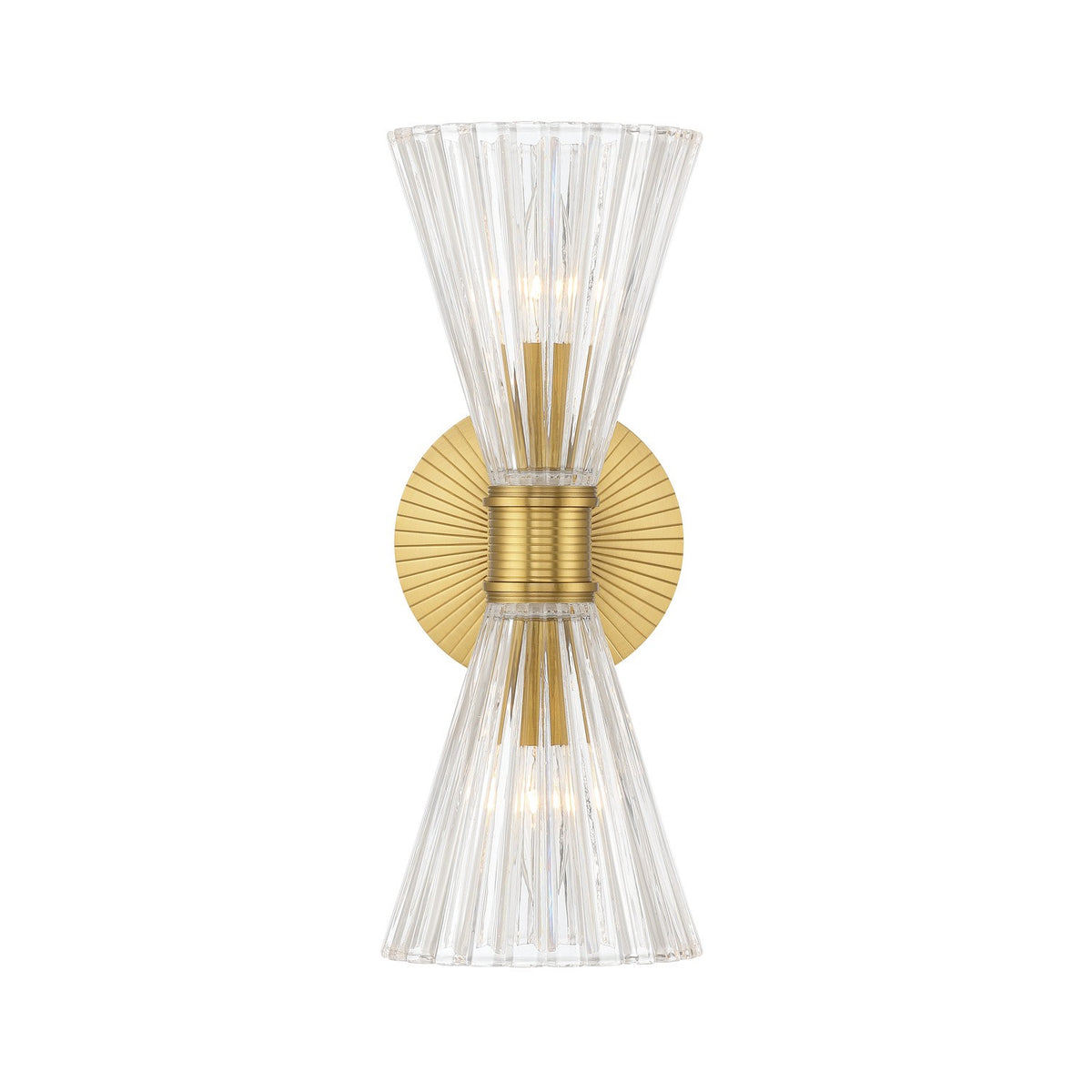 Crystorama - LOT-702-LG - Two Light Wall Sconce - Lotus - Luxe Gold