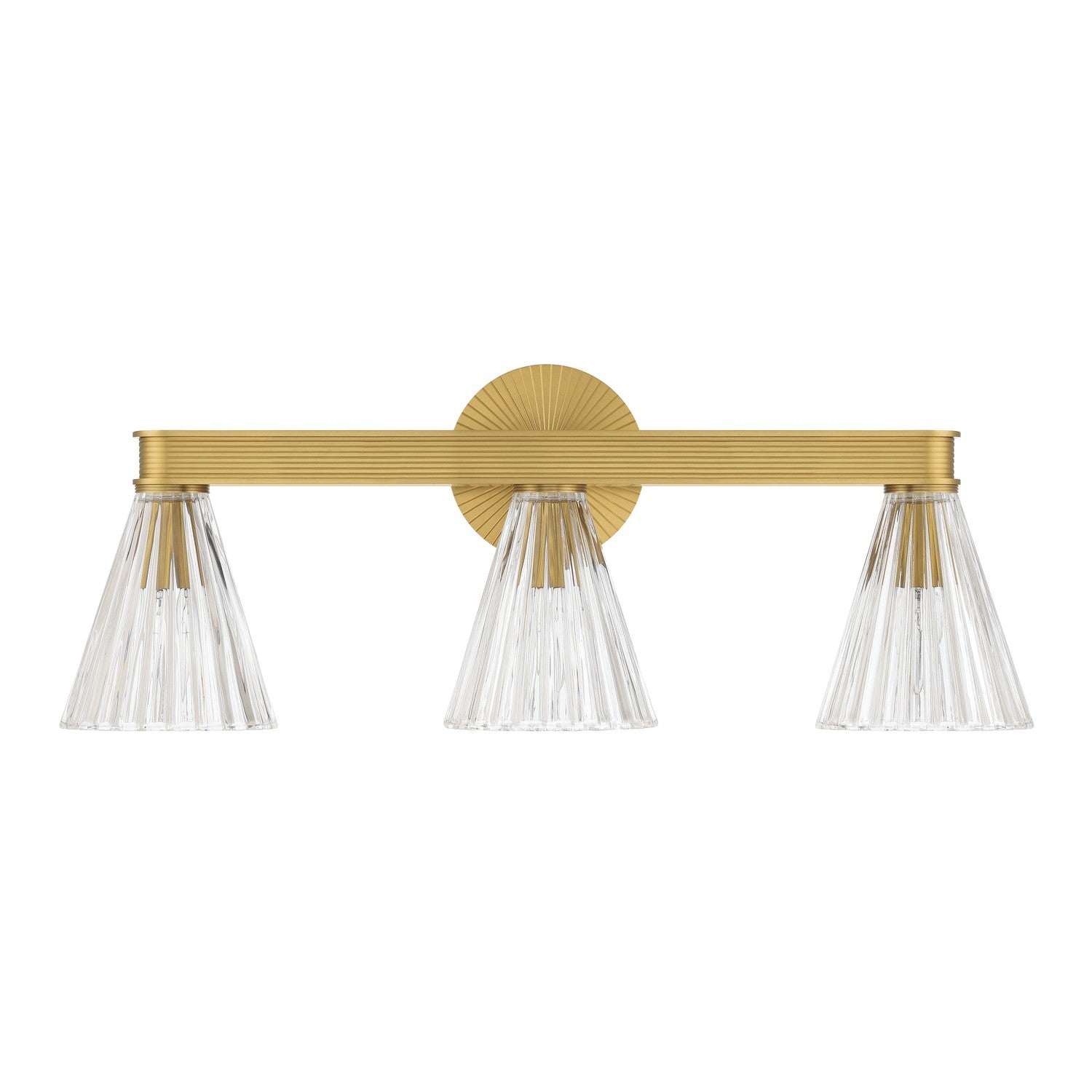 Crystorama - LOT-703-LG - Luminaire de salle de bain à trois lumières - Lotus - Luxe Gold