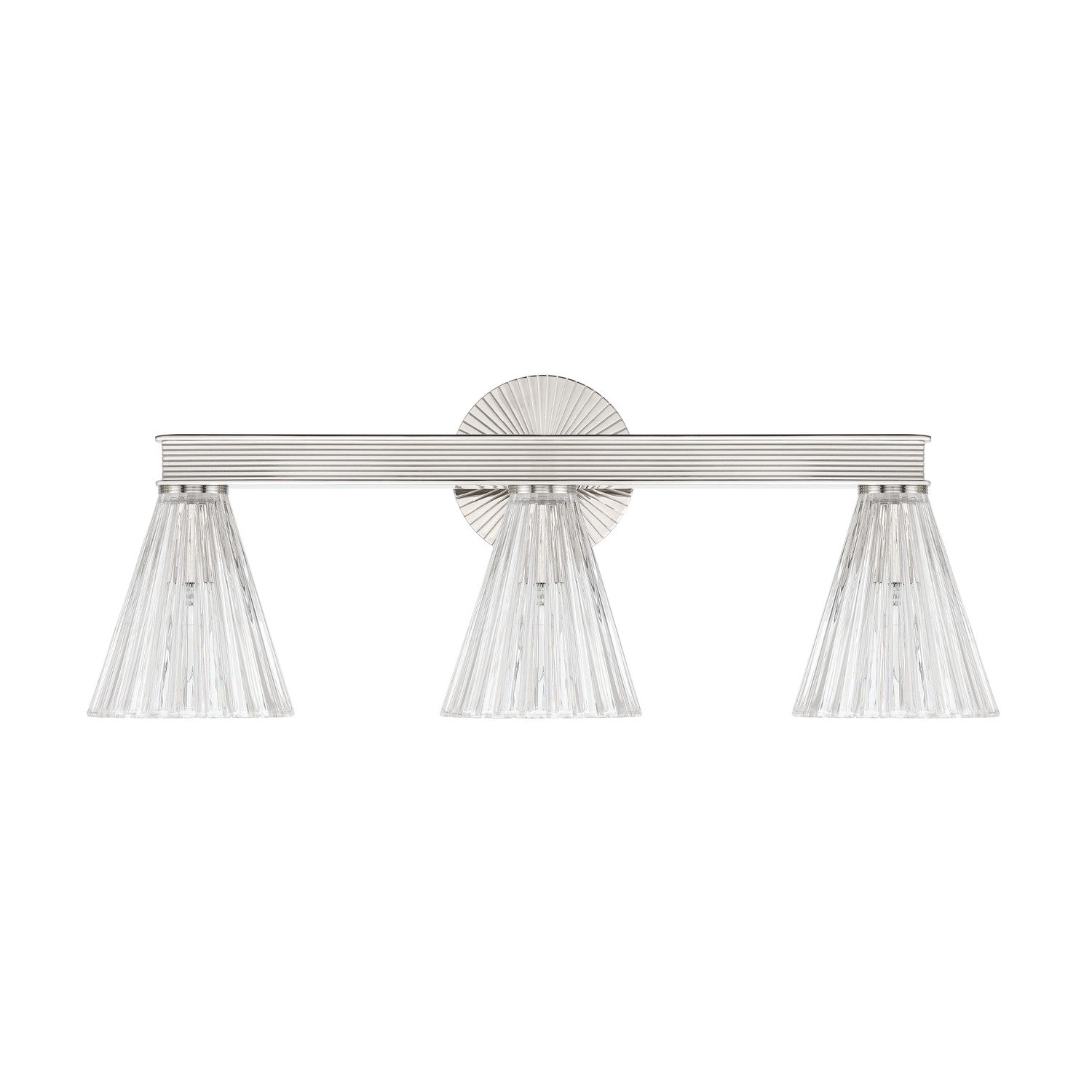 Crystorama - LOT-703-PN - Applique murale trois lumières - Lotus - Nickel poli