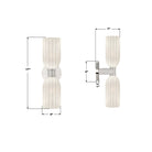 Crystorama - LOT-712-PN - Two Light Wall Sconce - Lotus - Polished Nickel