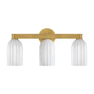 Crystorama - LOT-713-LG - Luminaire de salle de bain à trois lumières - Lotus - Luxe Gold