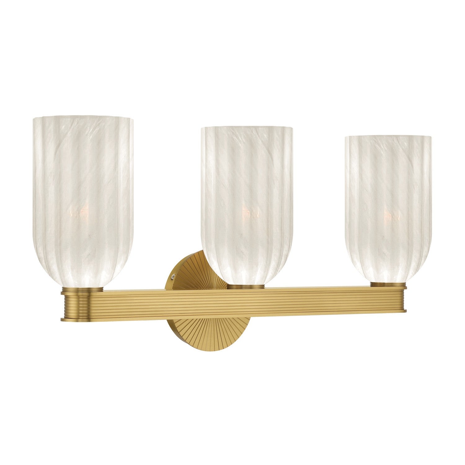 Crystorama - LOT-713-LG - Luminaire de salle de bain à trois lumières - Lotus - Luxe Gold