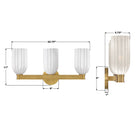 Crystorama - LOT-713-LG - Luminaire de salle de bain à trois lumières - Lotus - Luxe Gold