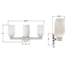 Crystorama - LOT-713-PN - Applique murale trois lumières - Lotus - Nickel poli
