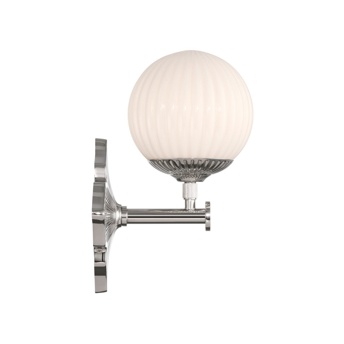 Crystorama - ORY-1001-PN-WH - One Light Wall Sconce - Orly - Polished Nickel