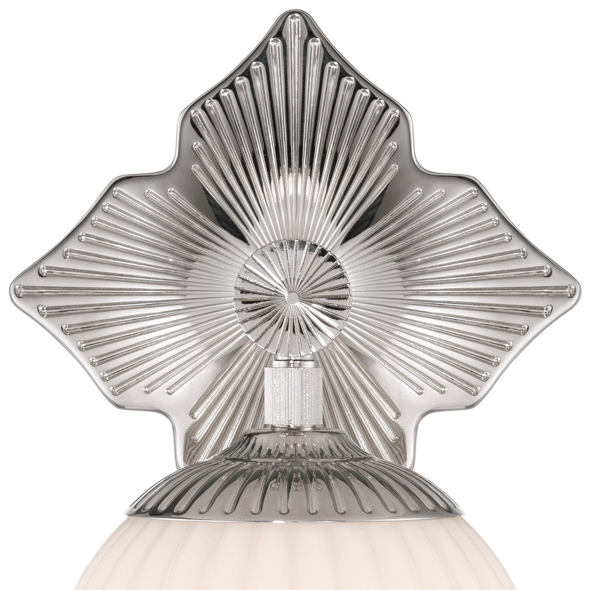 Crystorama - ORY-1001-PN-WH - One Light Wall Sconce - Orly - Polished Nickel