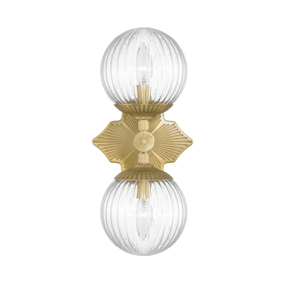 Crystorama - ORY-1002-AG-CL - Two Light Wall Sconce - Orly - Aged Brass