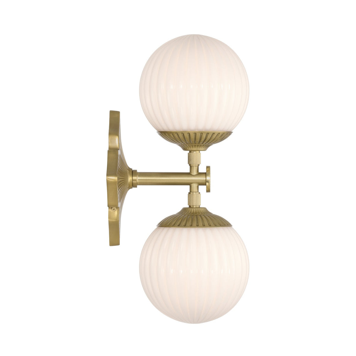 Crystorama - ORY-1002-AG-WH - Two Light Wall Sconce - Orly - Aged Brass