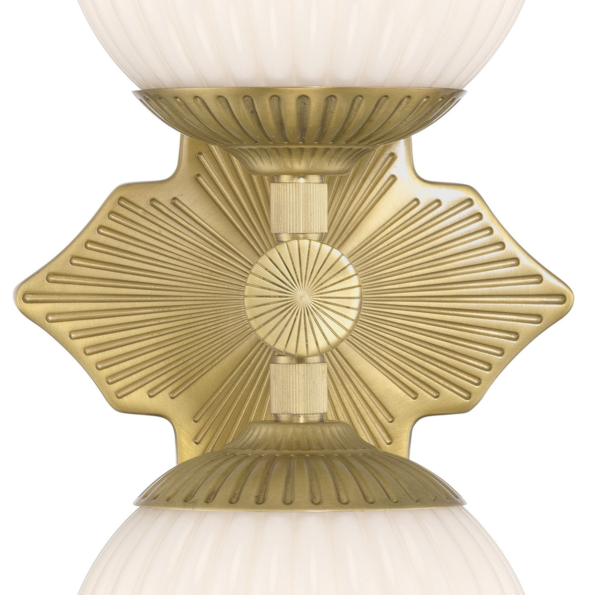 Crystorama - ORY-1002-AG-WH - Two Light Wall Sconce - Orly - Aged Brass