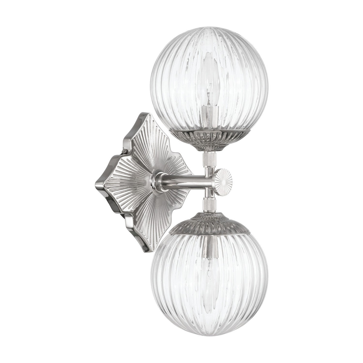Crystorama - ORY-1002-PN-CL - Two Light Wall Sconce - Orly - Polished Nickel