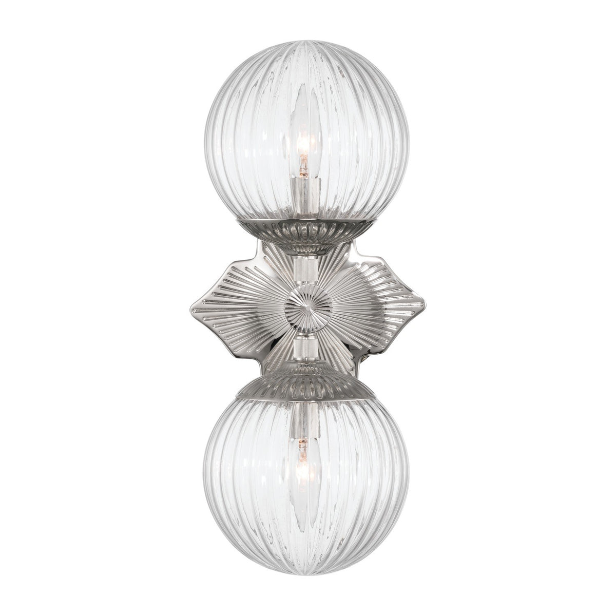 Crystorama - ORY-1002-PN-CL - Two Light Wall Sconce - Orly - Polished Nickel