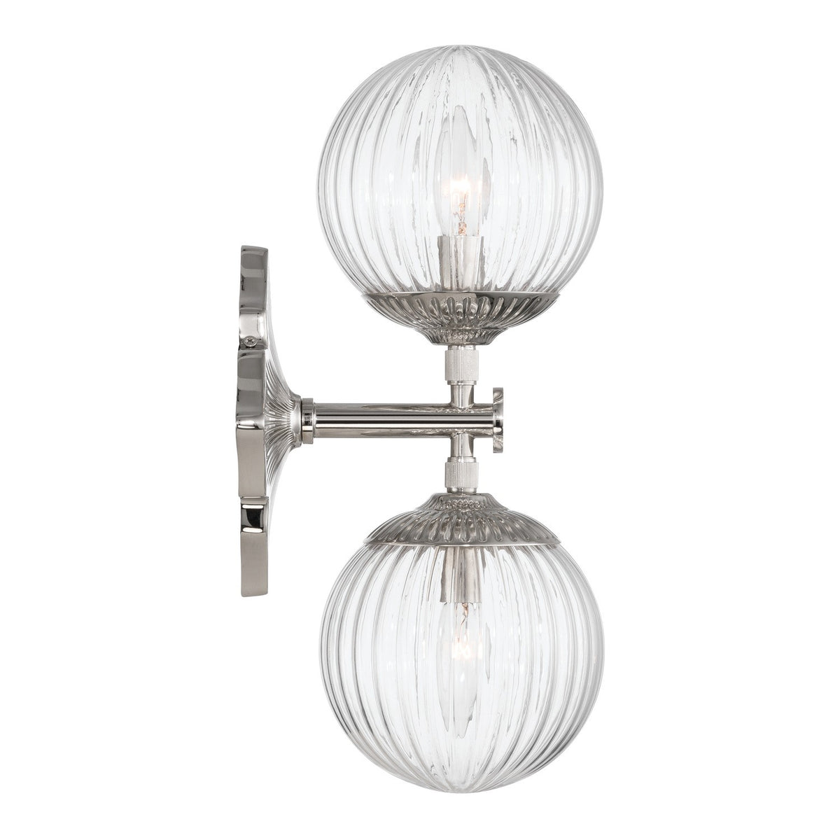 Crystorama - ORY-1002-PN-CL - Two Light Wall Sconce - Orly - Polished Nickel